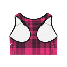 Load image into Gallery viewer, Sports Bra Pink Tartan