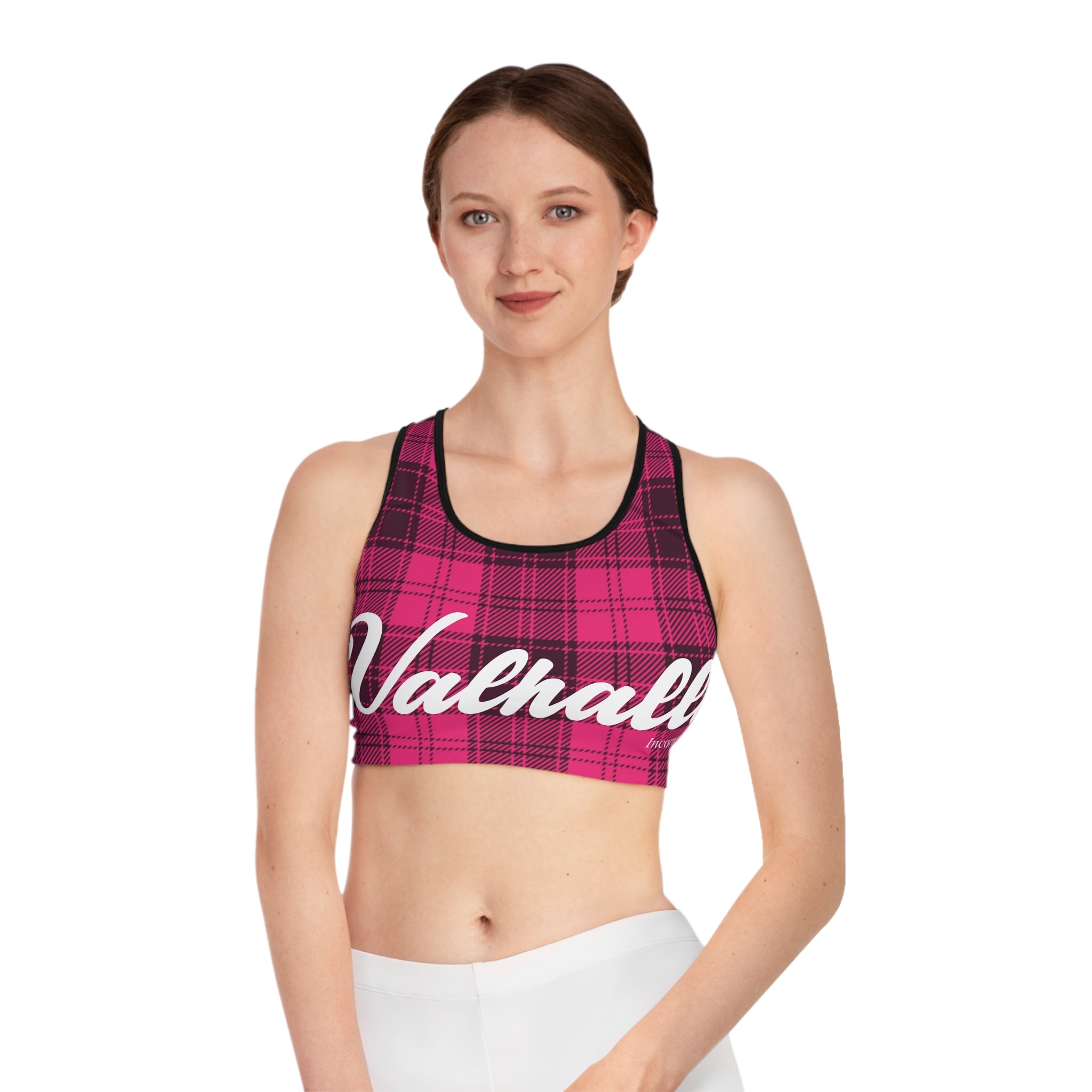 Colorful Plaid Tartan Sports Bra