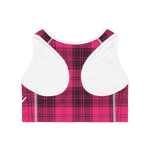 Load image into Gallery viewer, Sports Bra Pink Tartan