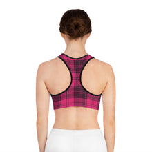 Load image into Gallery viewer, Sports Bra Pink Tartan