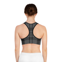 Load image into Gallery viewer, Sports Bra Black Tartan