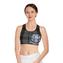 Load image into Gallery viewer, Sports Bra Black Tartan