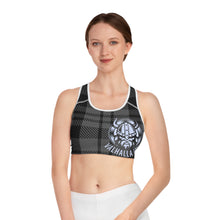 Load image into Gallery viewer, Sports Bra Black Tartan