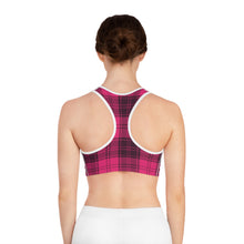 Load image into Gallery viewer, Sports Bra Pink Tartan