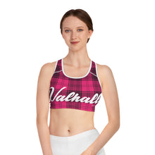 Load image into Gallery viewer, Sports Bra Pink Tartan