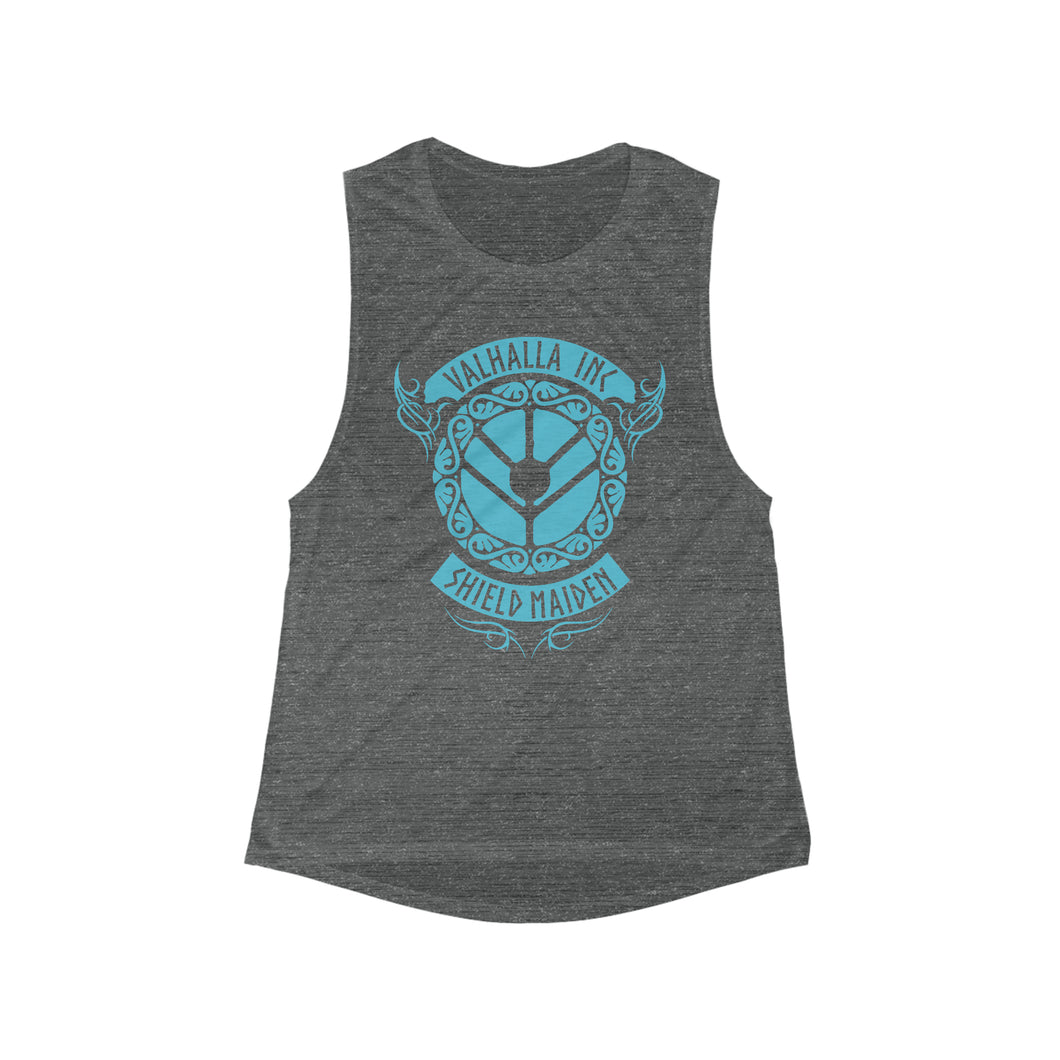 Shield Maiden  Flowy Scoop Tank